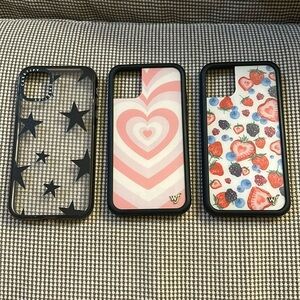 Casetify wildflower iPhone 11 case cute heart pink berry star cases 3 set